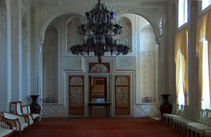 White hall and reception in new palace Sitorai-Mokhi-Khosa. 