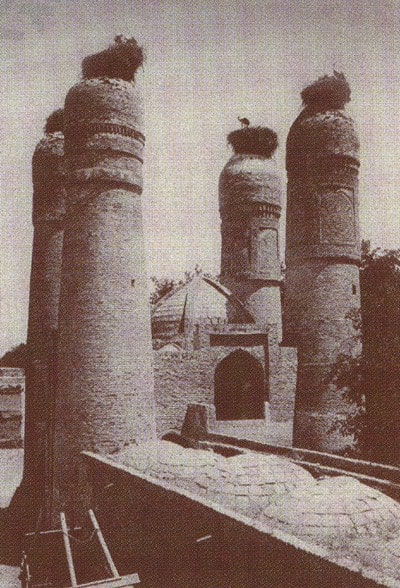 Сhor Minar Madrasah in Bukhara. 1925.