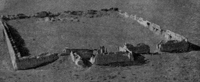 Развалины крепости Джанбас кала. 1948 год.