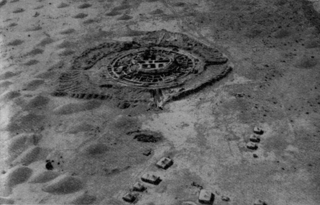 1957 год. Раскопки Кой-Крылган калы закончены. (Аэрофотосъемка).