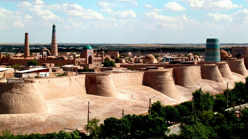 The Walls of Ichan Kala in Khiva.