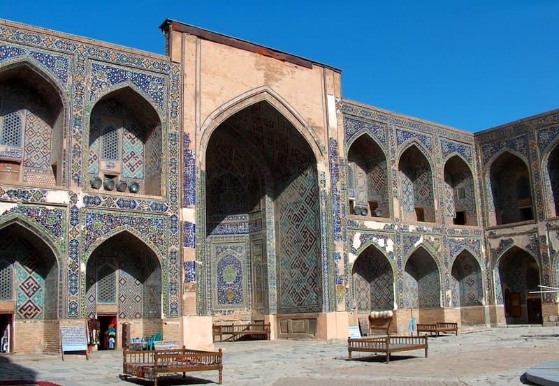 Inner courtyard in the Tillya-Kari Madrasah.