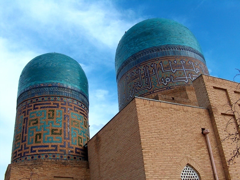 The Two-Dome mausoleum on Sakhi-i-Zinda.