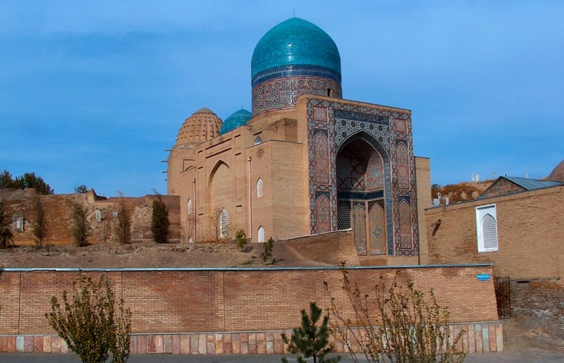 The mausoleum of Kazy-zade Rumi on the necropolis of Shakhi-i-Zinda.