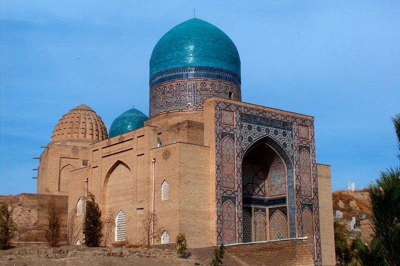 The mausoleum of Kazy-zade Rumi on the necropolis of Shakhi-i-Zinda.