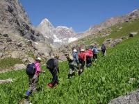 Hiking in Varzob gorge.
