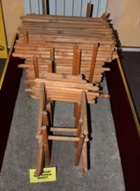 Макет захоронения третьего кургана Бесшатыр. Музей при дунганской мечети в г. Жаркент.