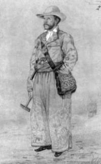 P. M. Kosharov. Portrait of Pyotr Semyonov. 1857.