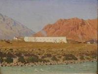 V. V. Vereshchagin. Fortification of Naryn in Tien-Shan (Celestial Mountains) near Kashgar border. 1869 - 1870. Primorsky State Art Gallery.