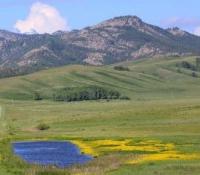 Steppe and mountain lakes in Karkaraly.