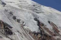 Glacier in the Big Almaty River valley.