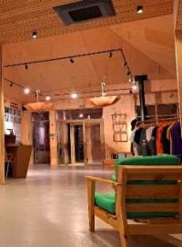 Interior of the Altyn-Emel West visitor center.