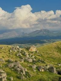 Lake Issyk-Kul surroundings.