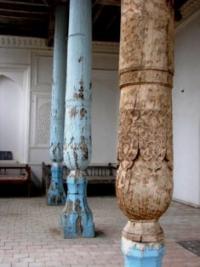 Wood painting in Samarkand.