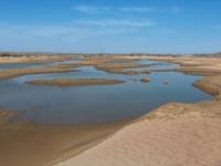 Floods of Aral sea in April.