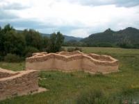 Ruins of XVIth-century Kyzyl-Kenish Monastery are located in Kenn valley.