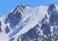 Glacier in the western part of the Big Almaty Gorge.