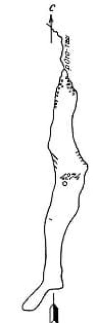 D. I. Mushketov Glacier. Scale 1:100000. Drawing by N. N. Palgov.