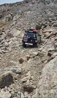 Ascent to Djuku Pass from gorge of same name. Travel of Lyudmila Kempel in August 2025.