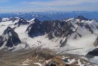 View from peak to Sayram.
