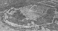 Kuyuk-Kesken-Kala settlement. Aerial perspective. View from the southeast.
