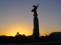 Monument to the hero of the Kirghiz epos - Manas.