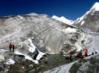 A glacier Southern Inylchek.