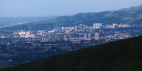 View of Almaty from height of bird's flight.