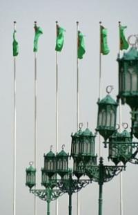 Turkmen flags.